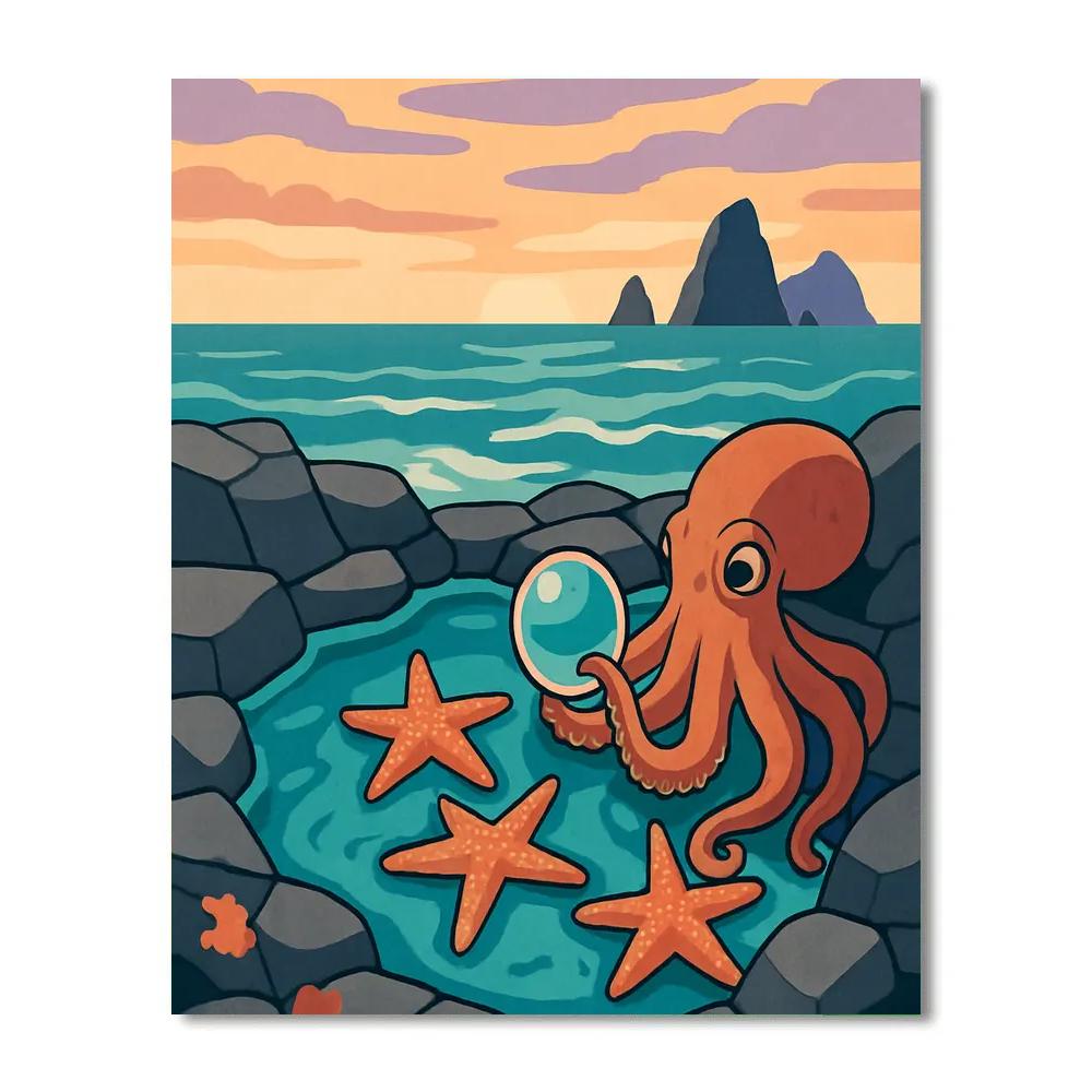 Tidepool Observatory With Ocean Horizon Paint by numbers kits