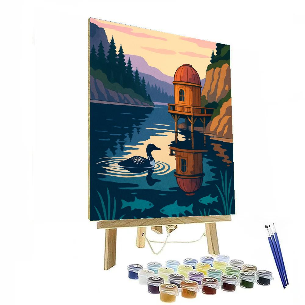 Lake Mirror Observatory Cove Painting by numbers kit