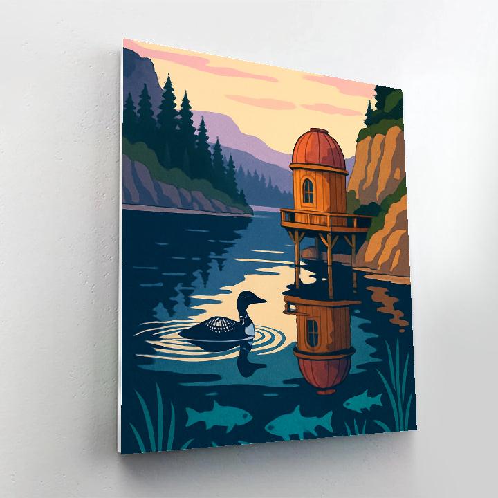 Lake Mirror Observatory Cove Painting by numbers kit
