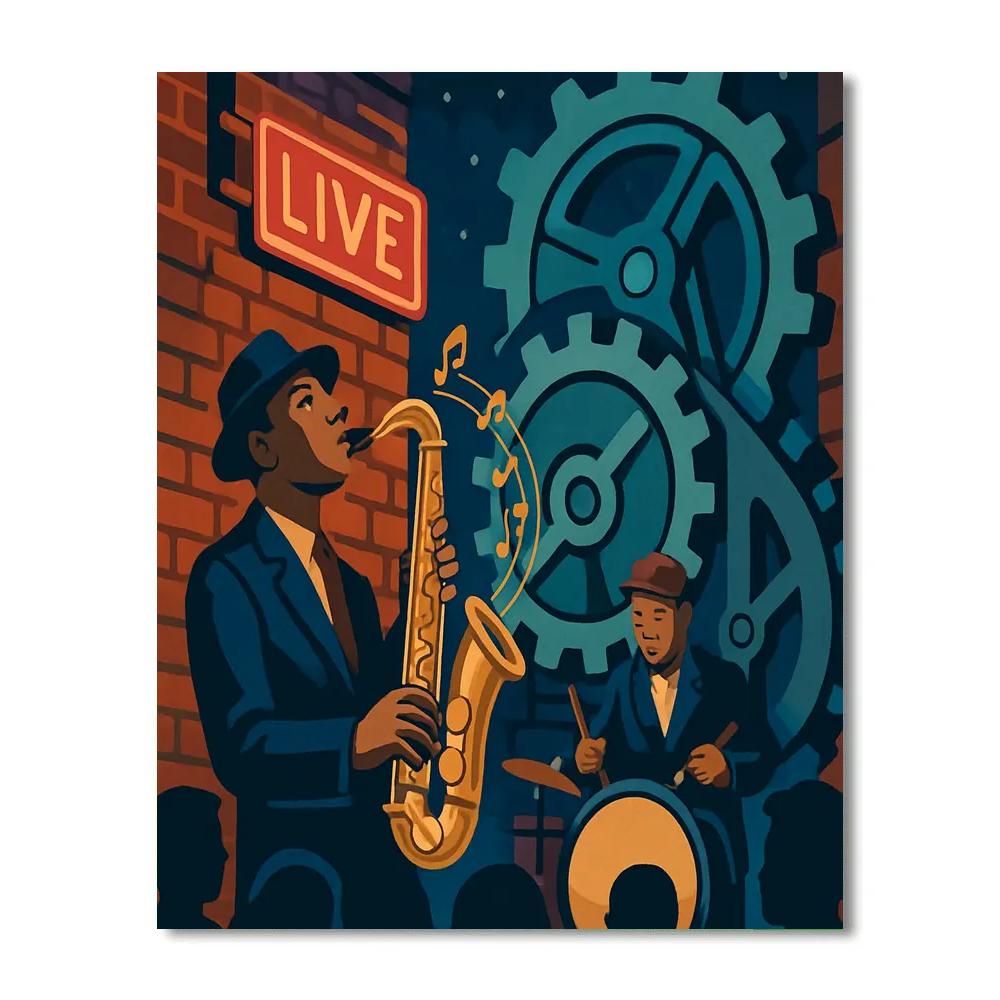 Clockwork Alley Jazz Jam paint by number