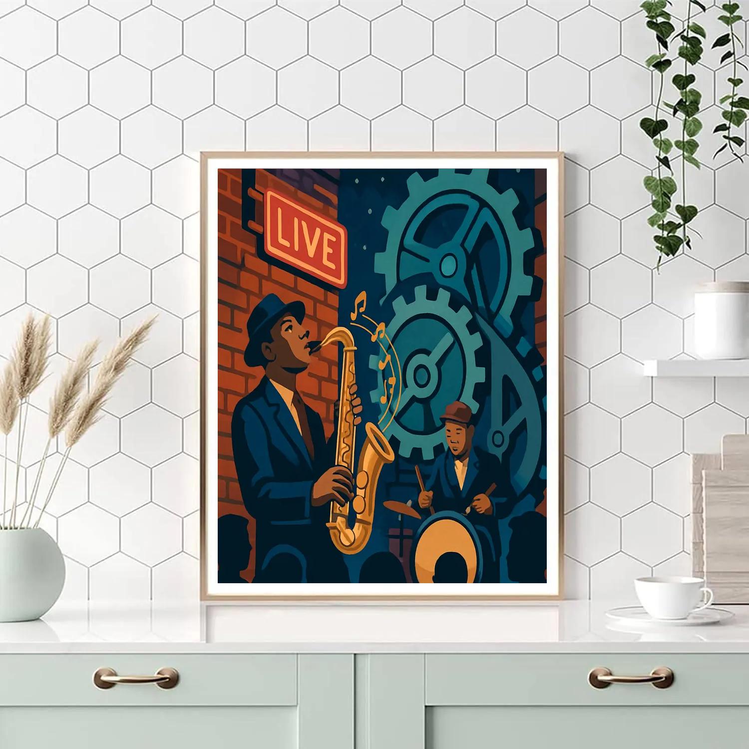 Clockwork Alley Jazz Jam paint by number