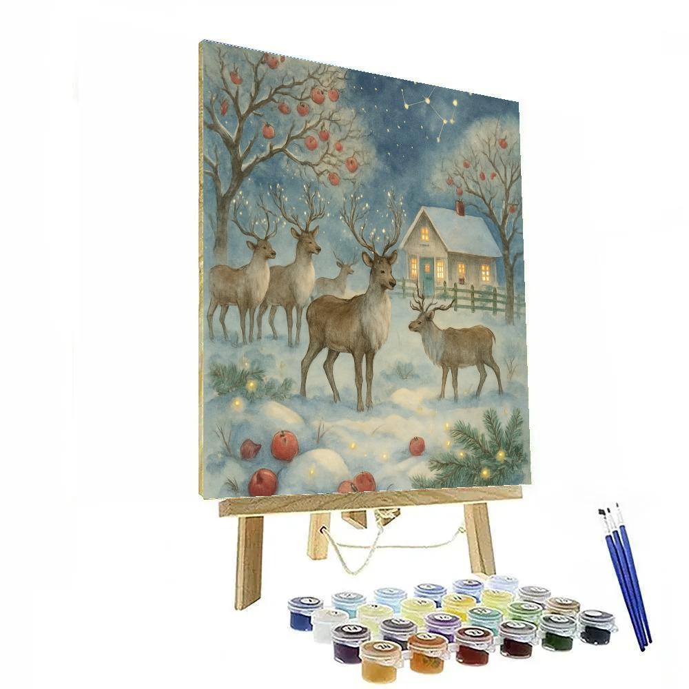 Reindeer Starlight Orchard Paint by numbers kits