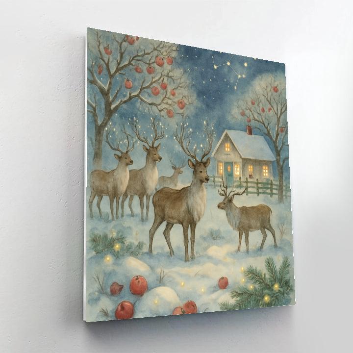Reindeer Starlight Orchard Paint by numbers kits