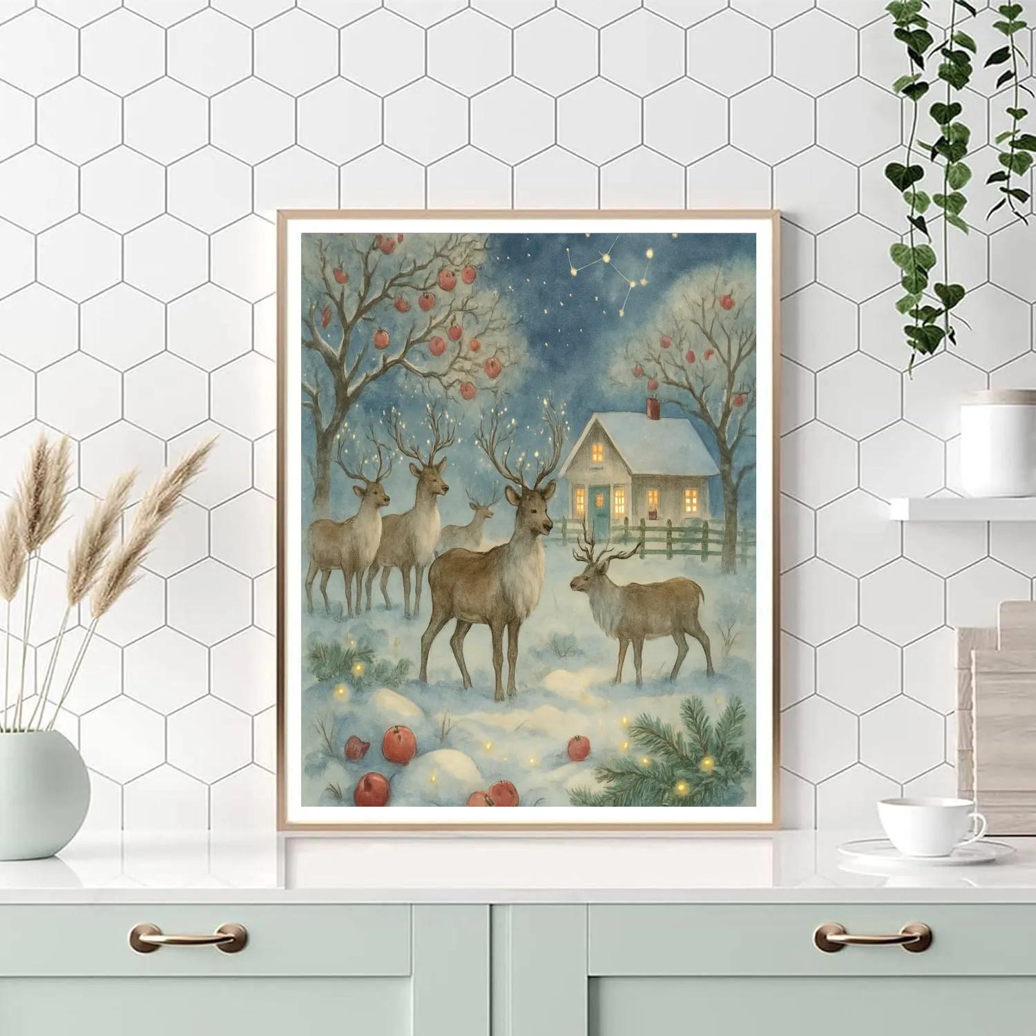 Reindeer Starlight Orchard Paint by numbers kits