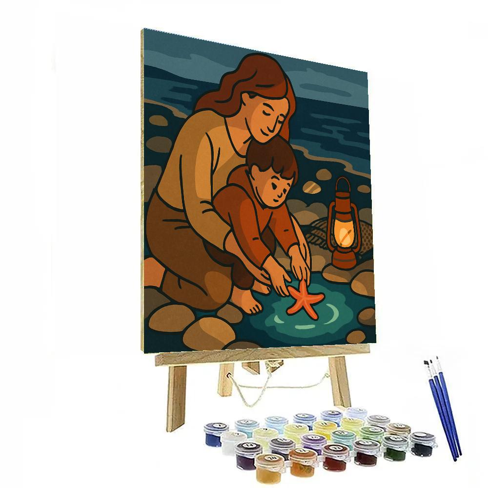 Mother Of The Moonlit Tidepool Paint by numbers kits