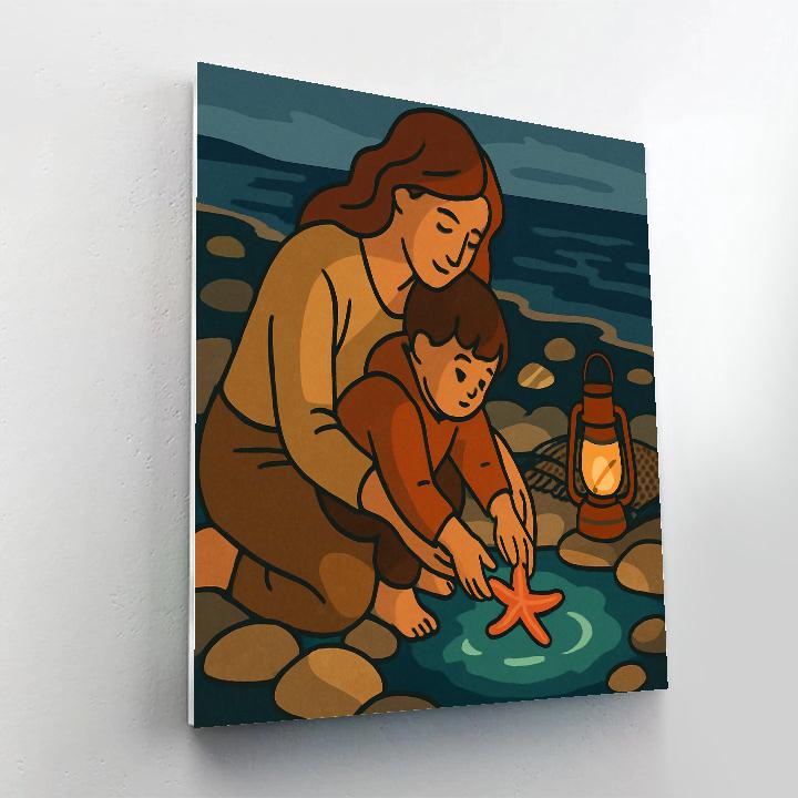 Mother Of The Moonlit Tidepool Paint by numbers kits