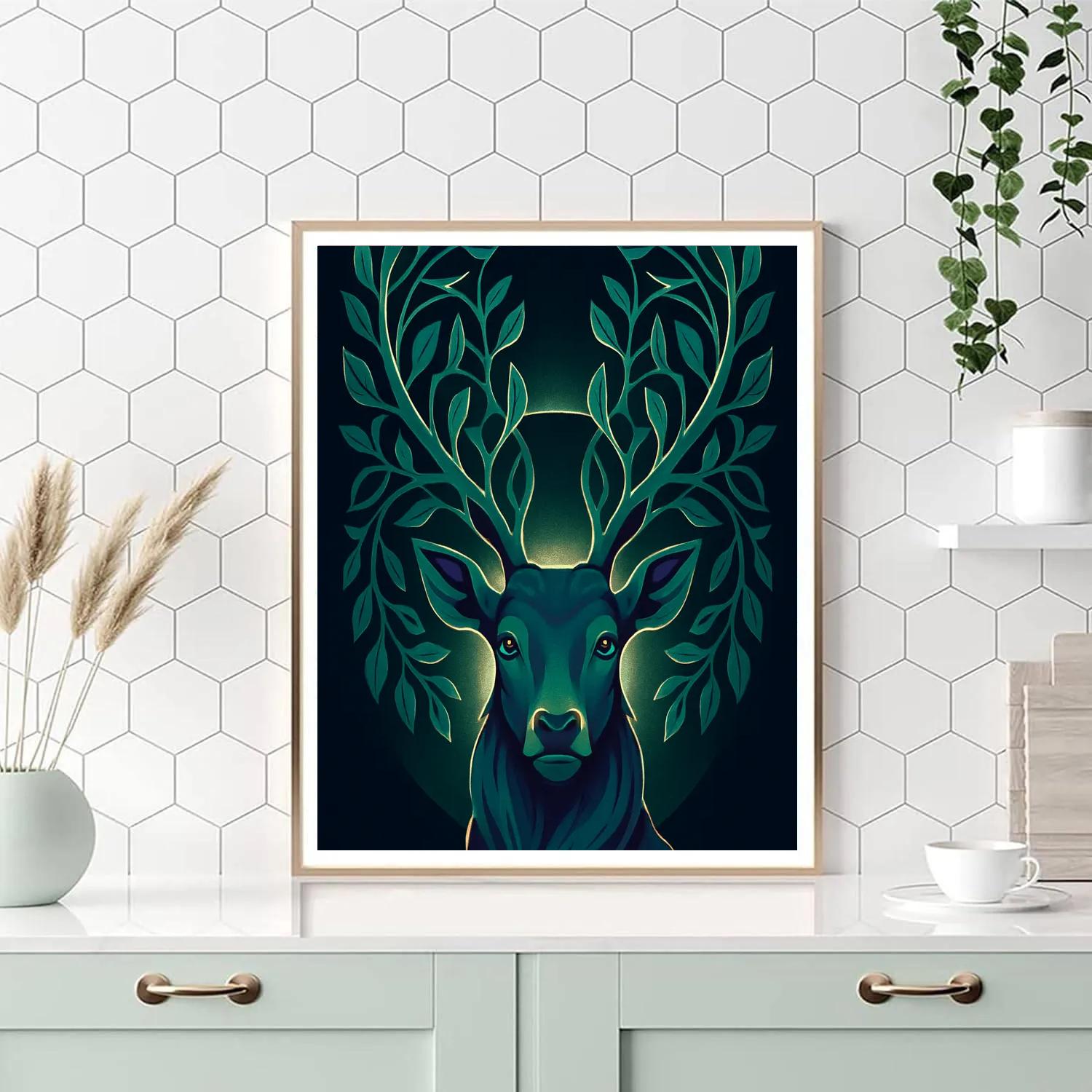 Garden Eclipse Stag Numbered painting kits
