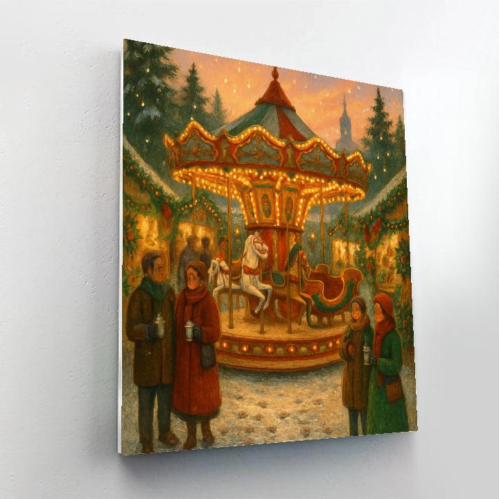 Twilight Market Carousel paint by number