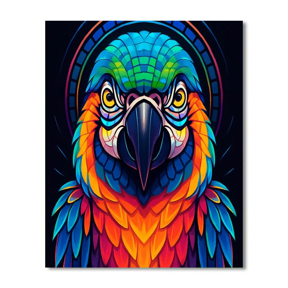 Electric Bazaar Macaw Paint by numbers art