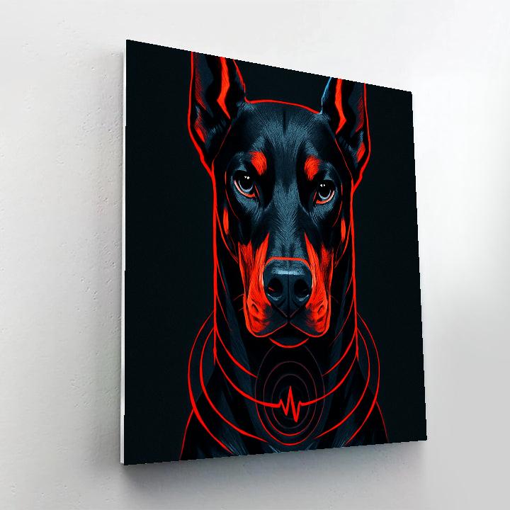 Onyx Pulse Doberman painting number kit
