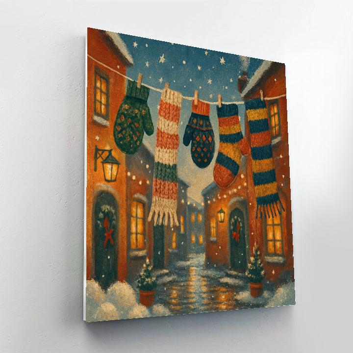 Magical Mittens Clothesline Alley Paint by numbers kits