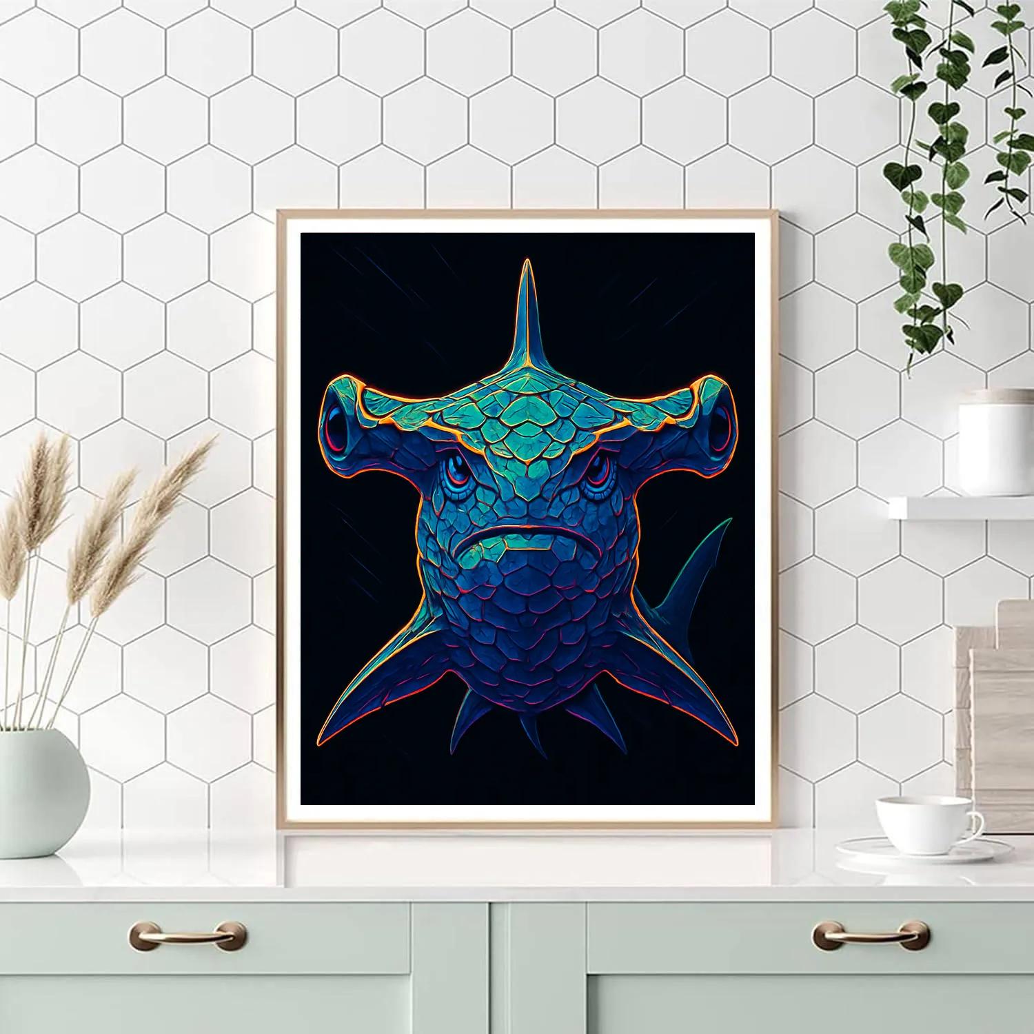 Chromatic Reef Hammerhead Numbered painting kits