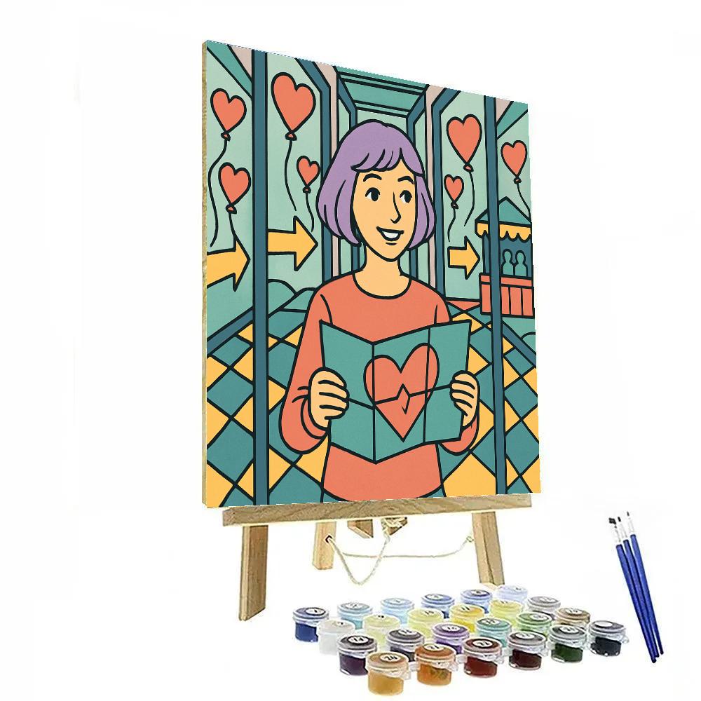 Mirror Maze Valentines Day Valentine DIY paint by numbers