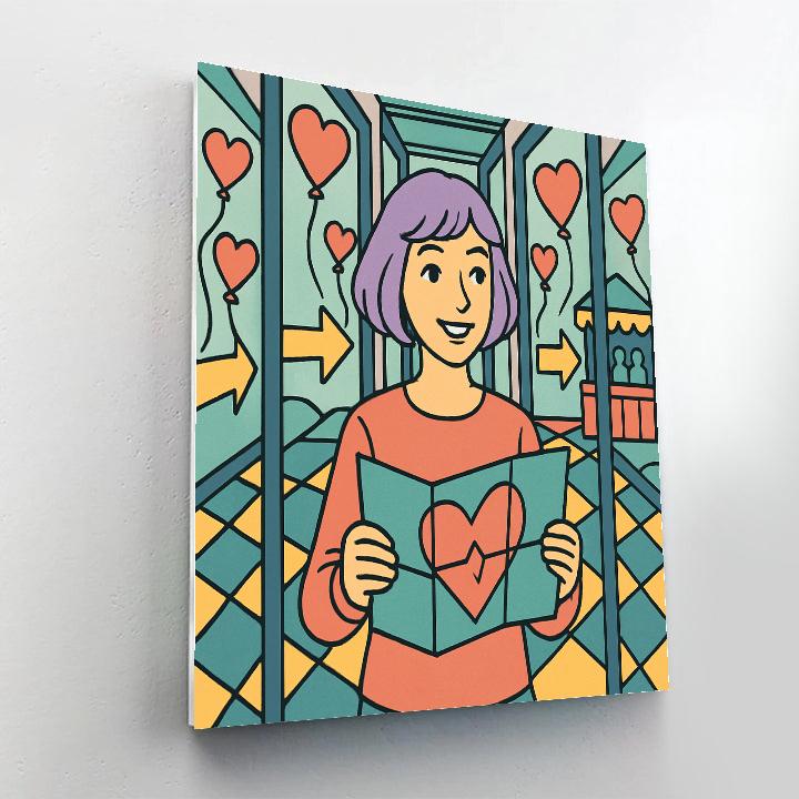 Mirror Maze Valentines Day Valentine DIY paint by numbers