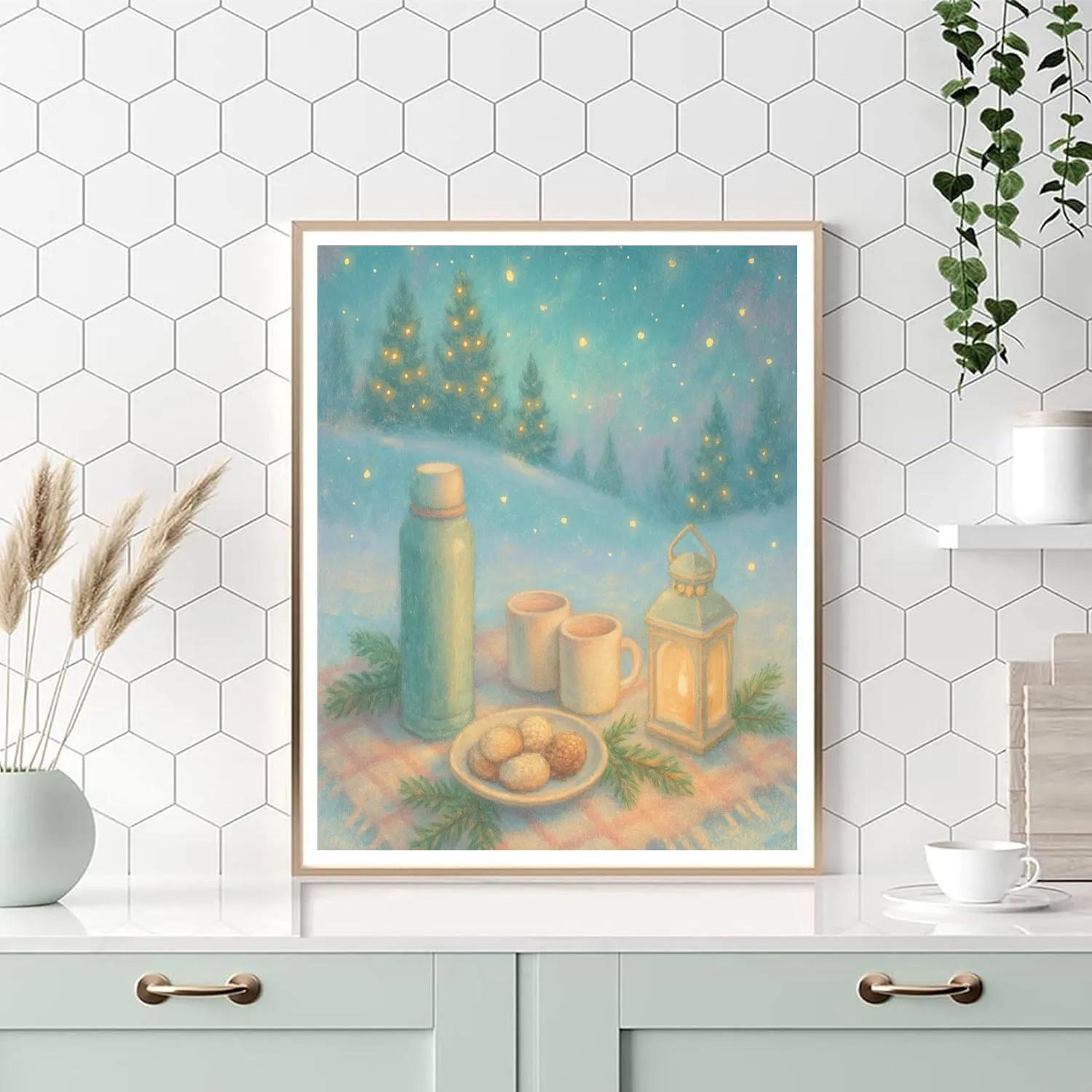 Firefly Snow Night Picnic Paint by numbers kits