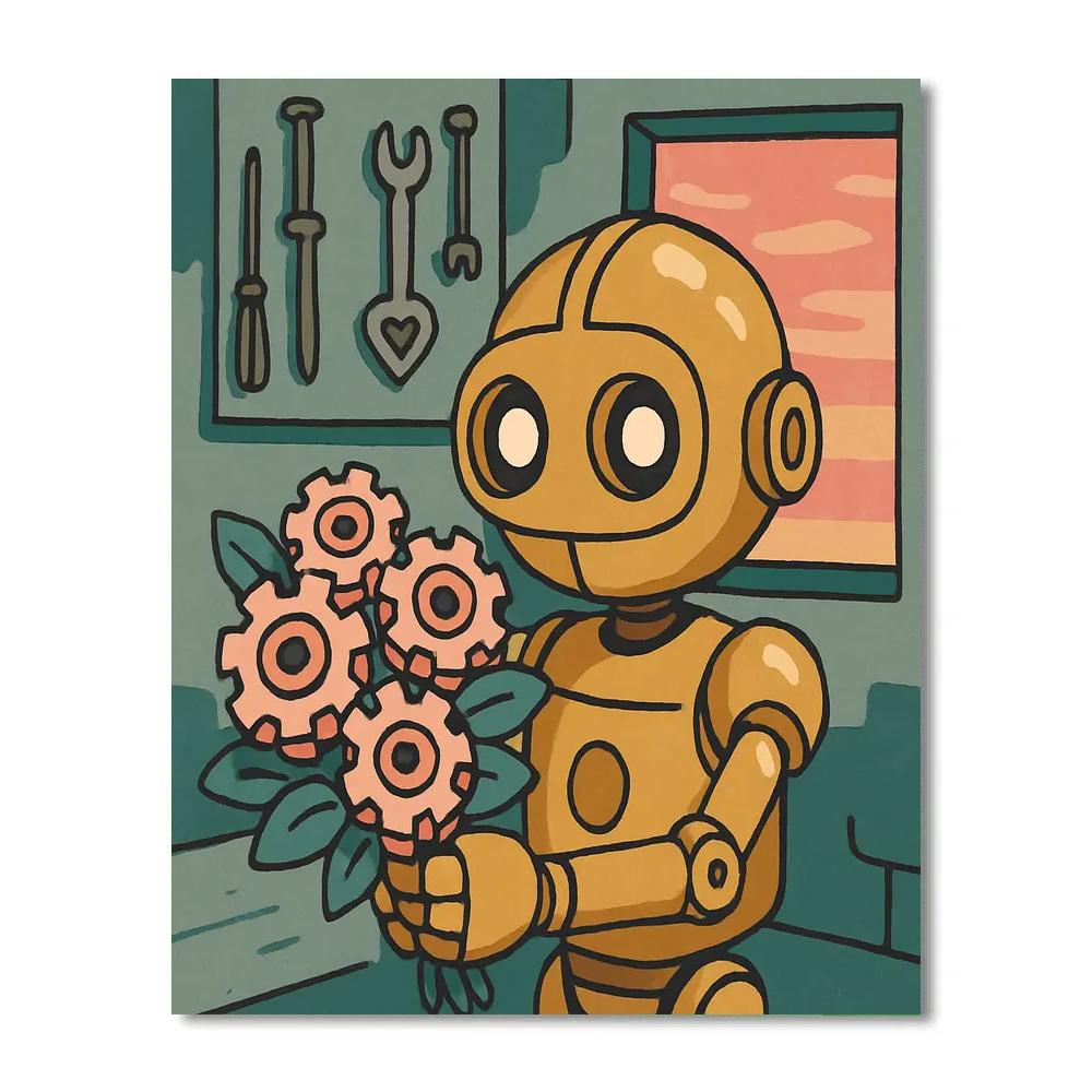 Clockwork Bouquet, Valentines Day Edition Paint by numbers kits