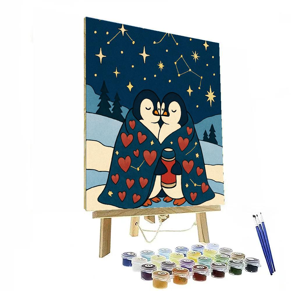 Stargazing Blanket For Valentines Day painting number kit