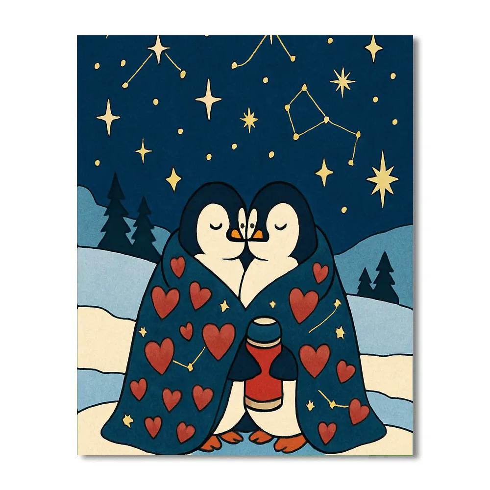 Stargazing Blanket For Valentines Day painting number kit
