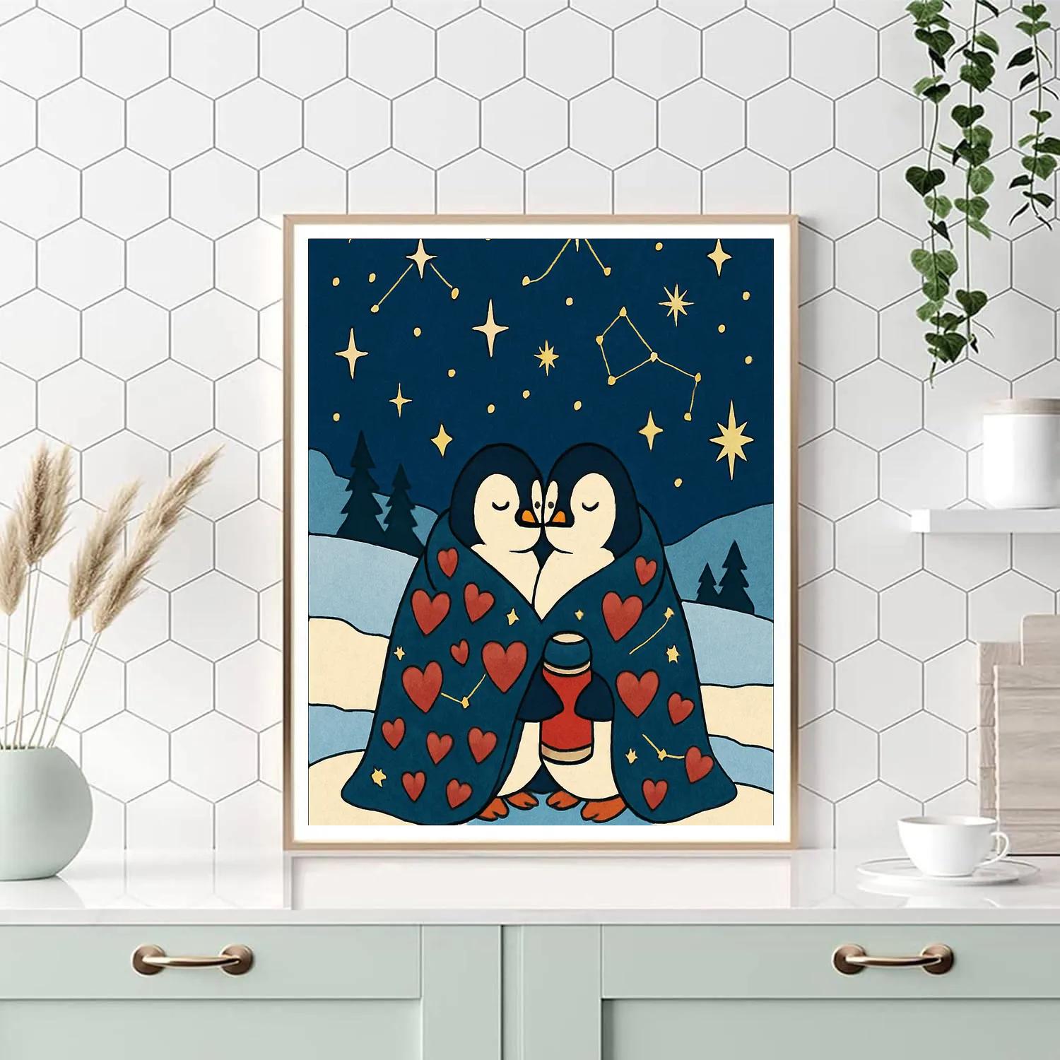 Stargazing Blanket For Valentines Day painting number kit