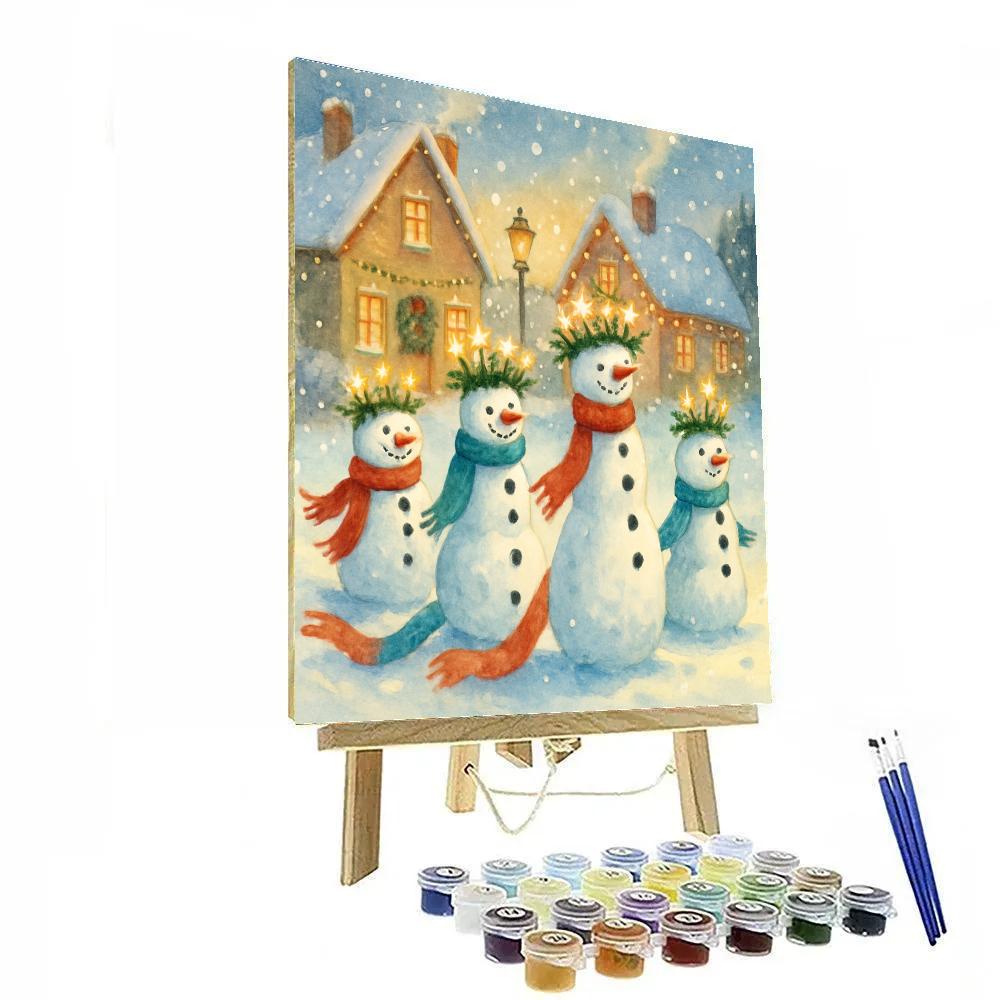 Star Crowned Snowman Parade paint by color
