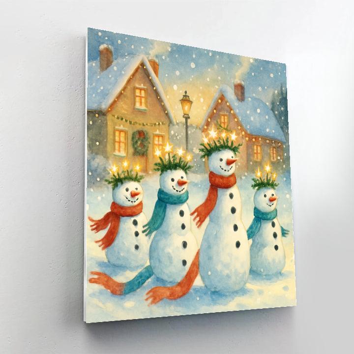 Star Crowned Snowman Parade paint by color