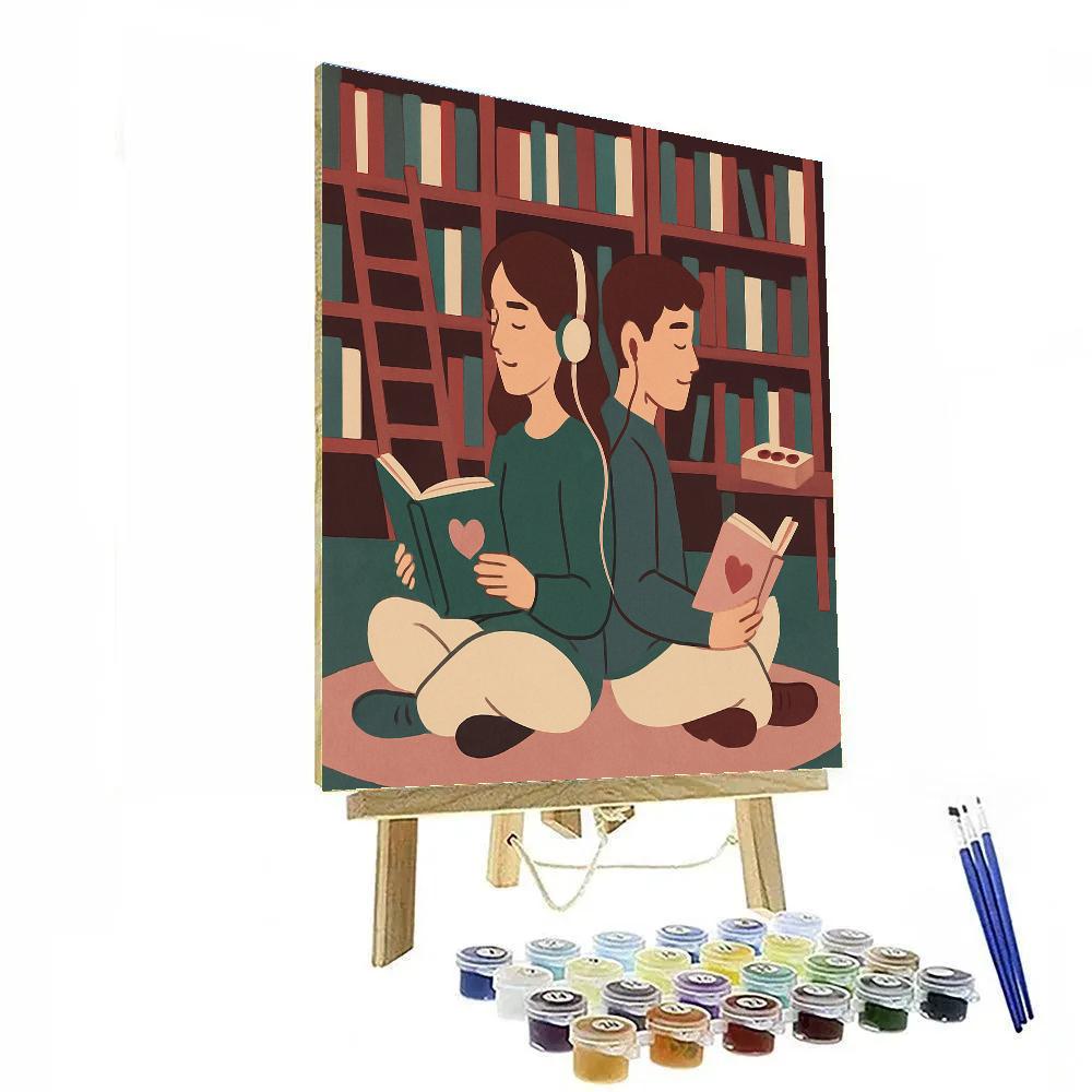 Library Date In Valentines Day Quiet Painting by numbers kit