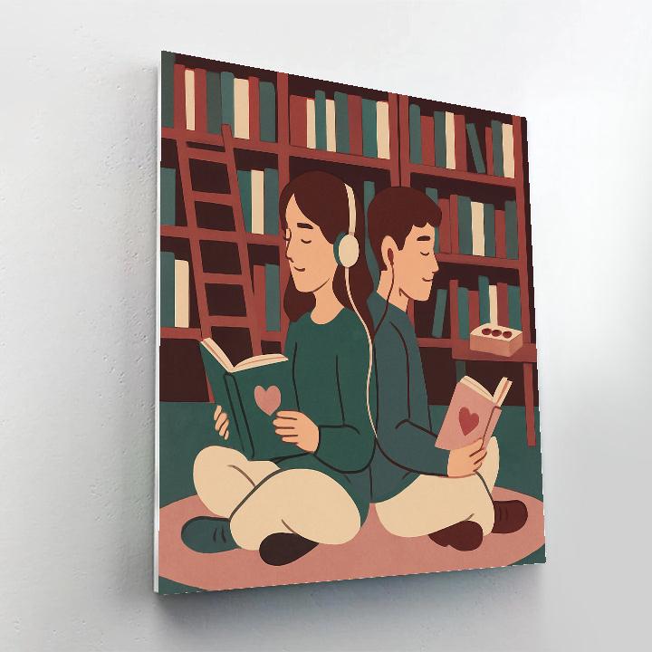 Library Date In Valentines Day Quiet Painting by numbers kit