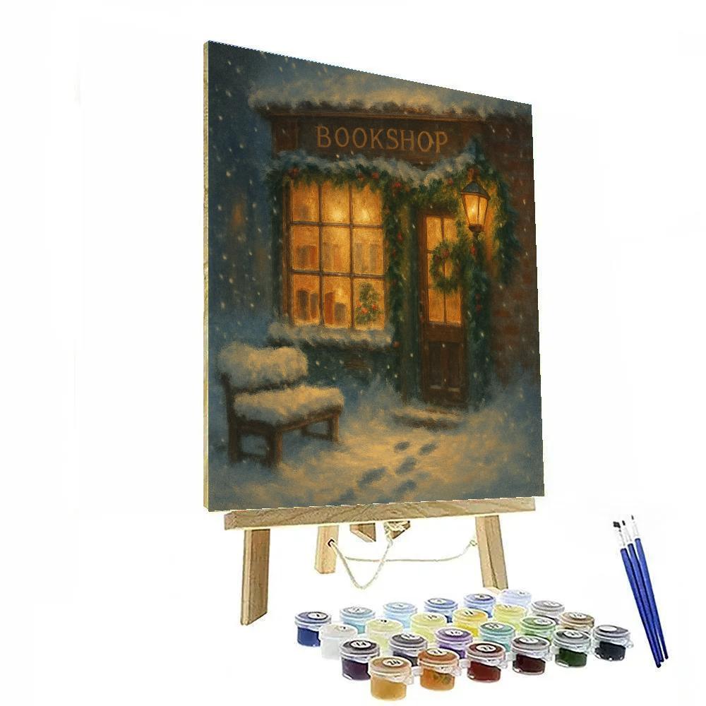Evergreen Bookshop Blizzard Nook painting number kit