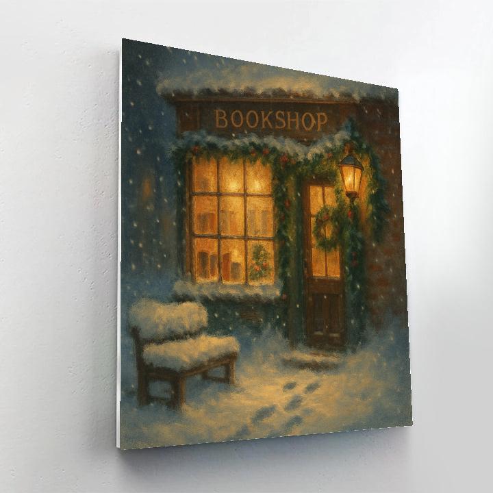 Evergreen Bookshop Blizzard Nook painting number kit