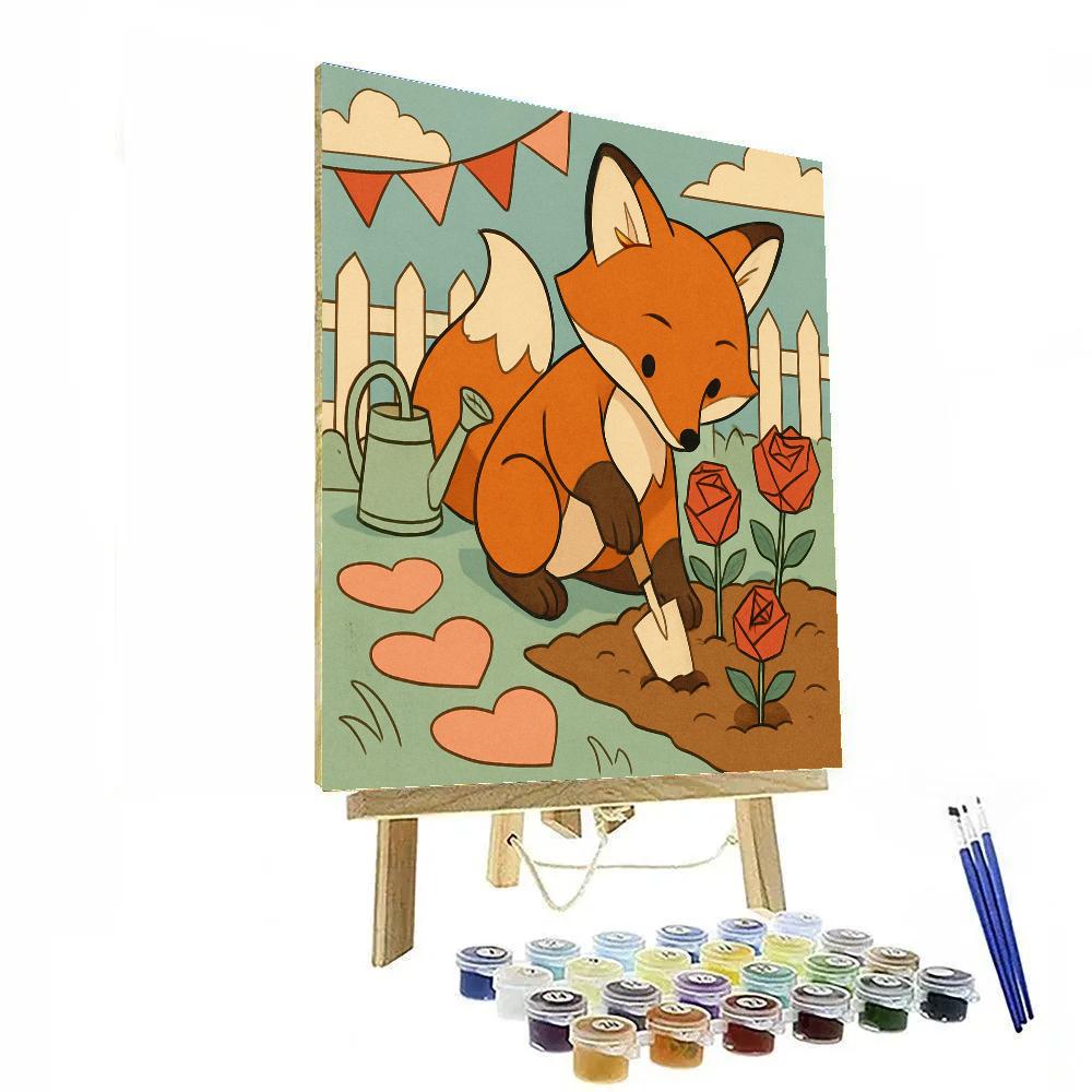 Valentines Day Garden Of Origami Roses Painting by numbers kit