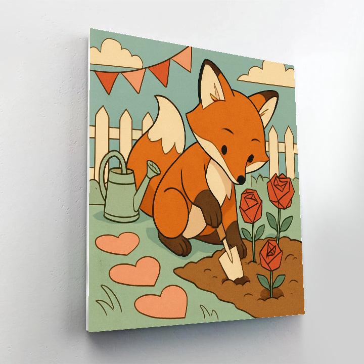 Valentines Day Garden Of Origami Roses Painting by numbers kit
