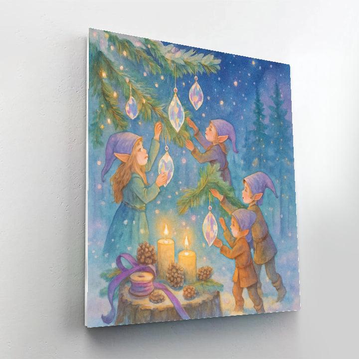 Crystal Ornament Workshop In The Pines Painting by numbers kit