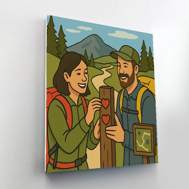 Valentines Day Hiking Trail Love Markers DIY paint by numbers
