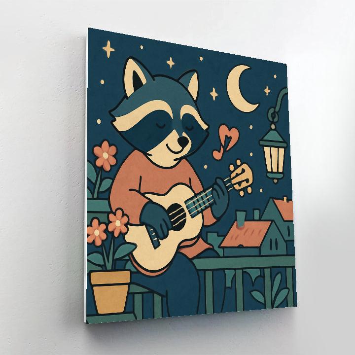 Valentines Day Moonlit Balcony Serenade Numbered painting kits