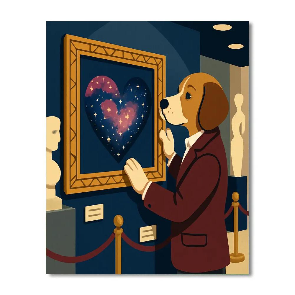 Valentines Day Museum Heart Exhibit paint by color