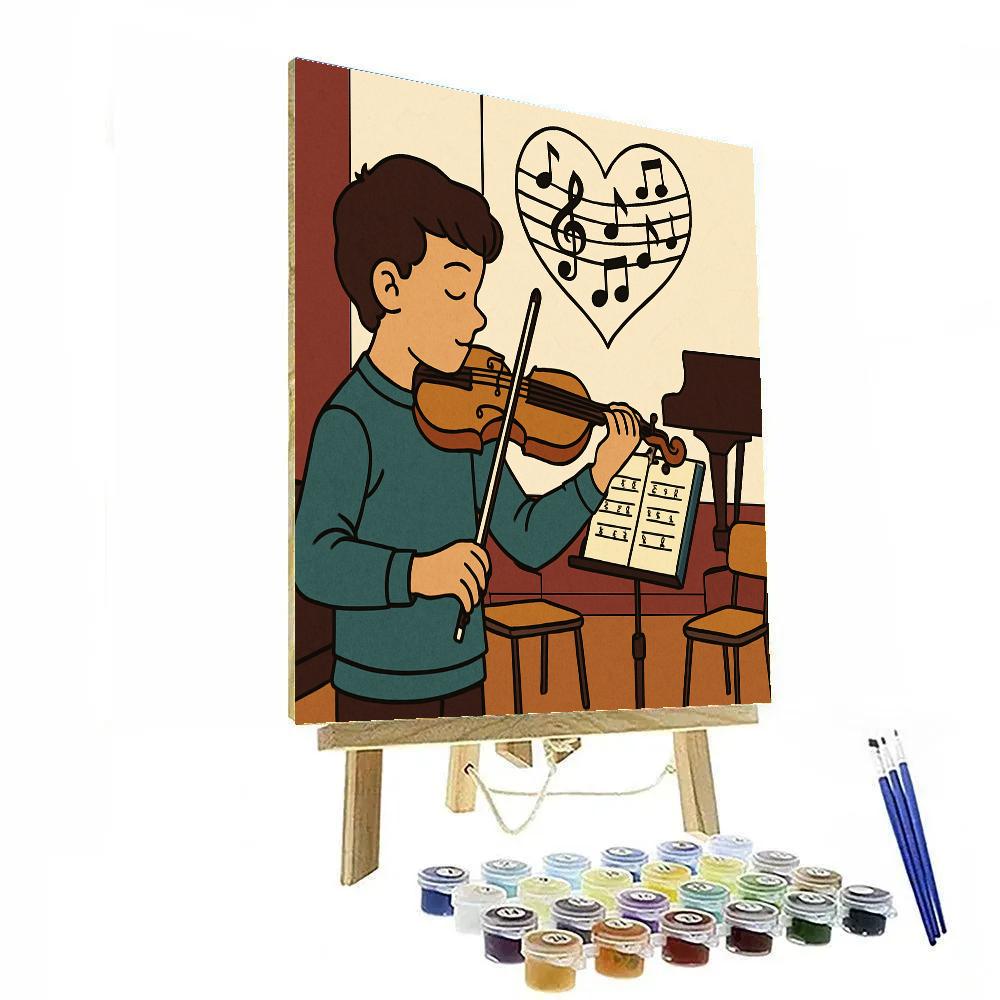 Valentines Day Heart Orchestra Rehearsal Number painting