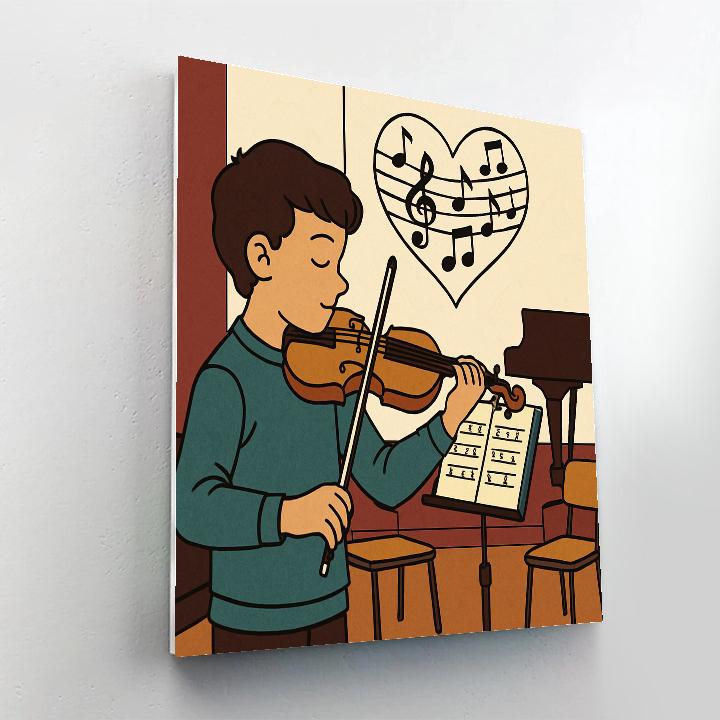 Valentines Day Heart Orchestra Rehearsal Number painting