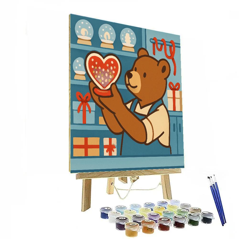 Valentines Day Heart Shaped Snow Globe Shop paint by numbers