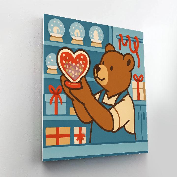 Valentines Day Heart Shaped Snow Globe Shop paint by numbers
