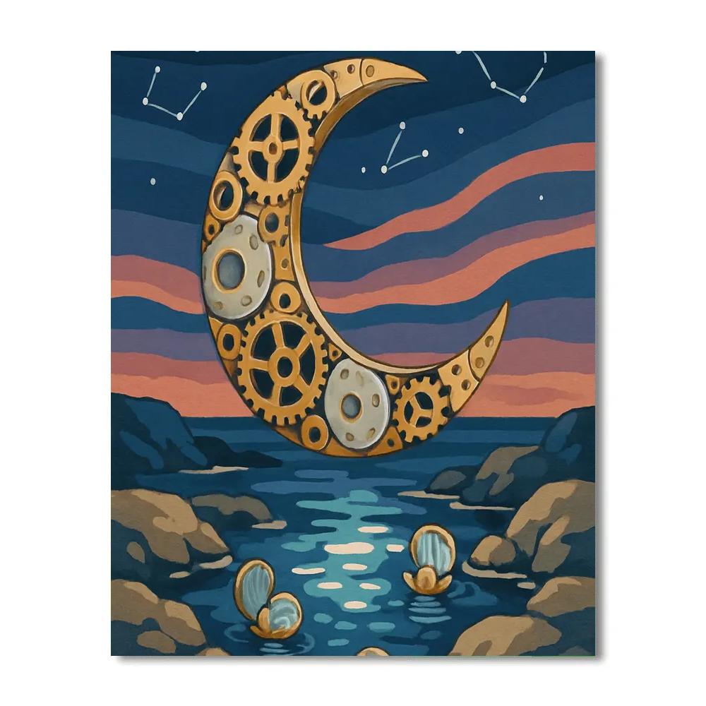Clockwork Tidepool Moon Atlas Paint by numbers kits