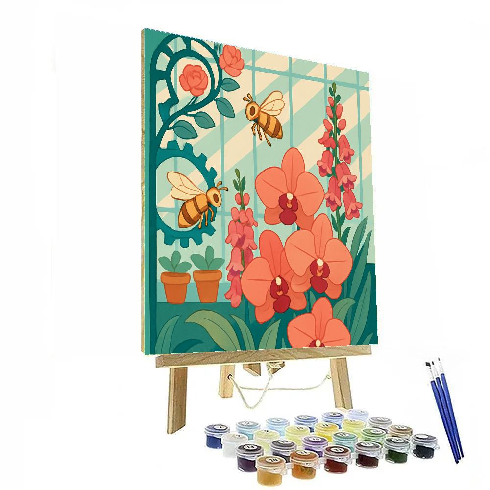 Clockwork Conservatory Flowers painting number kit