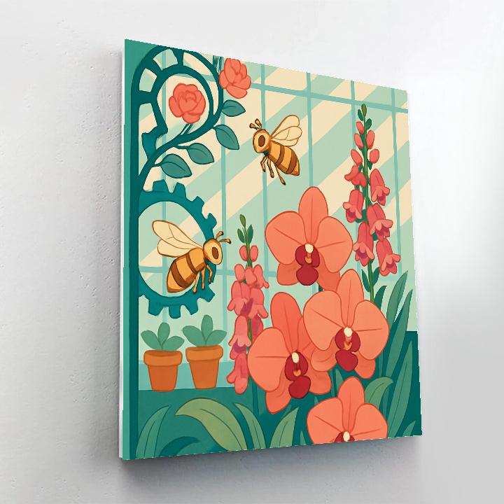 Clockwork Conservatory Flowers painting number kit