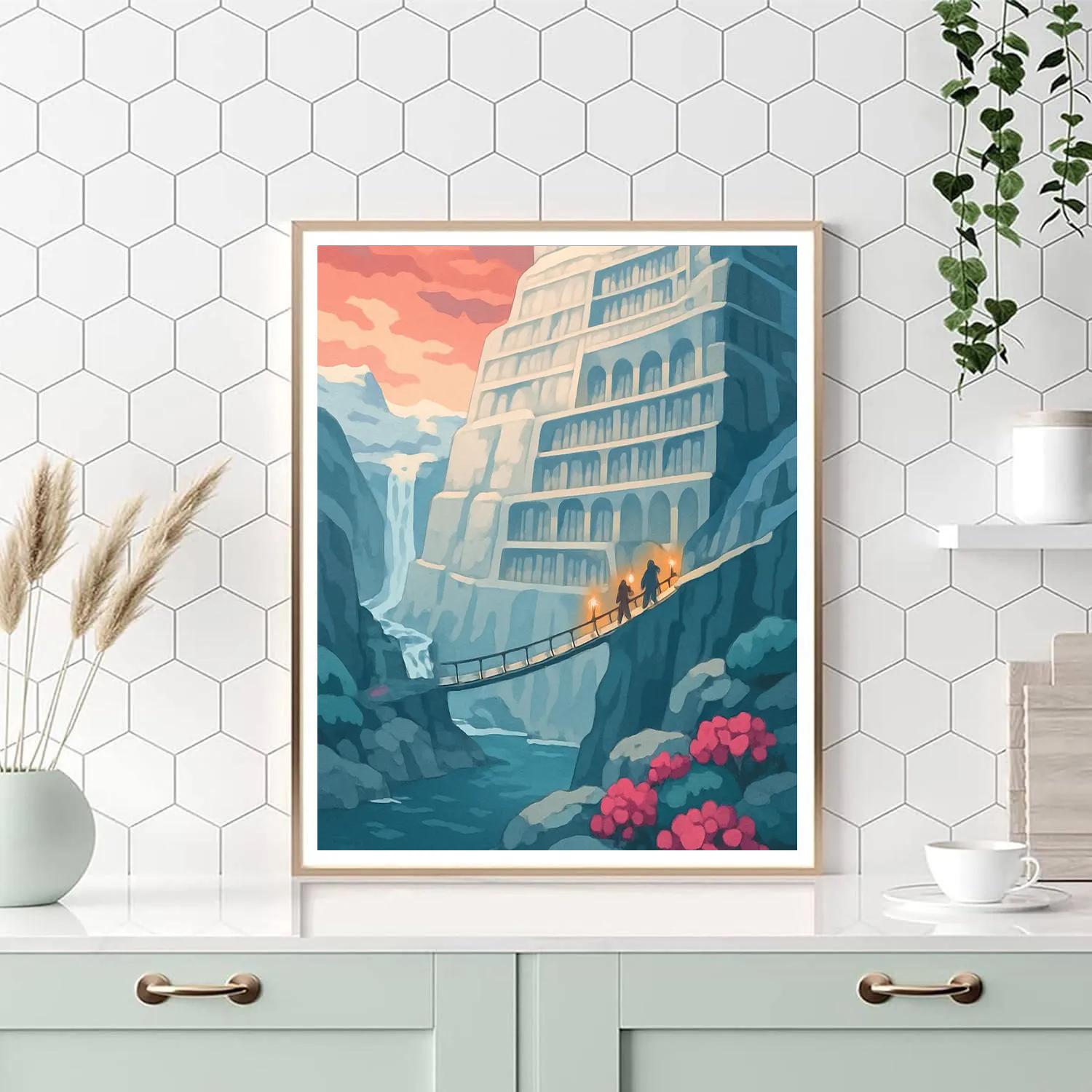 Skybridge Of The Mountain Archives Paint by numbers art