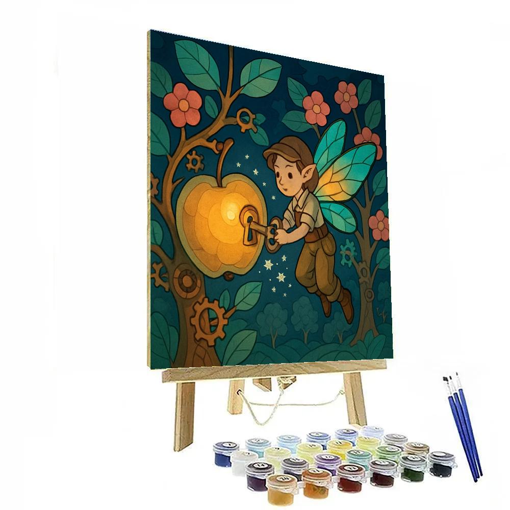 Clockwork Orchard Fairy Number painting