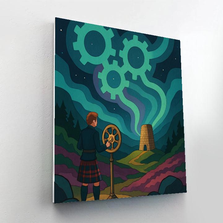 Clockwork Aurora Over Scotland Paint by numbers kits