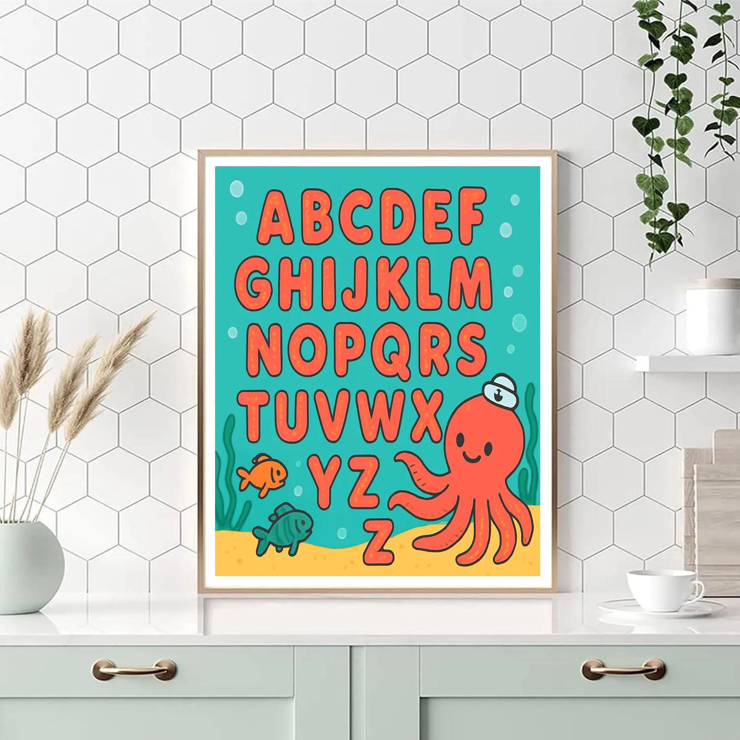 Captain Octopus And The Coral Alphabet Reef DIY paint by numbers
