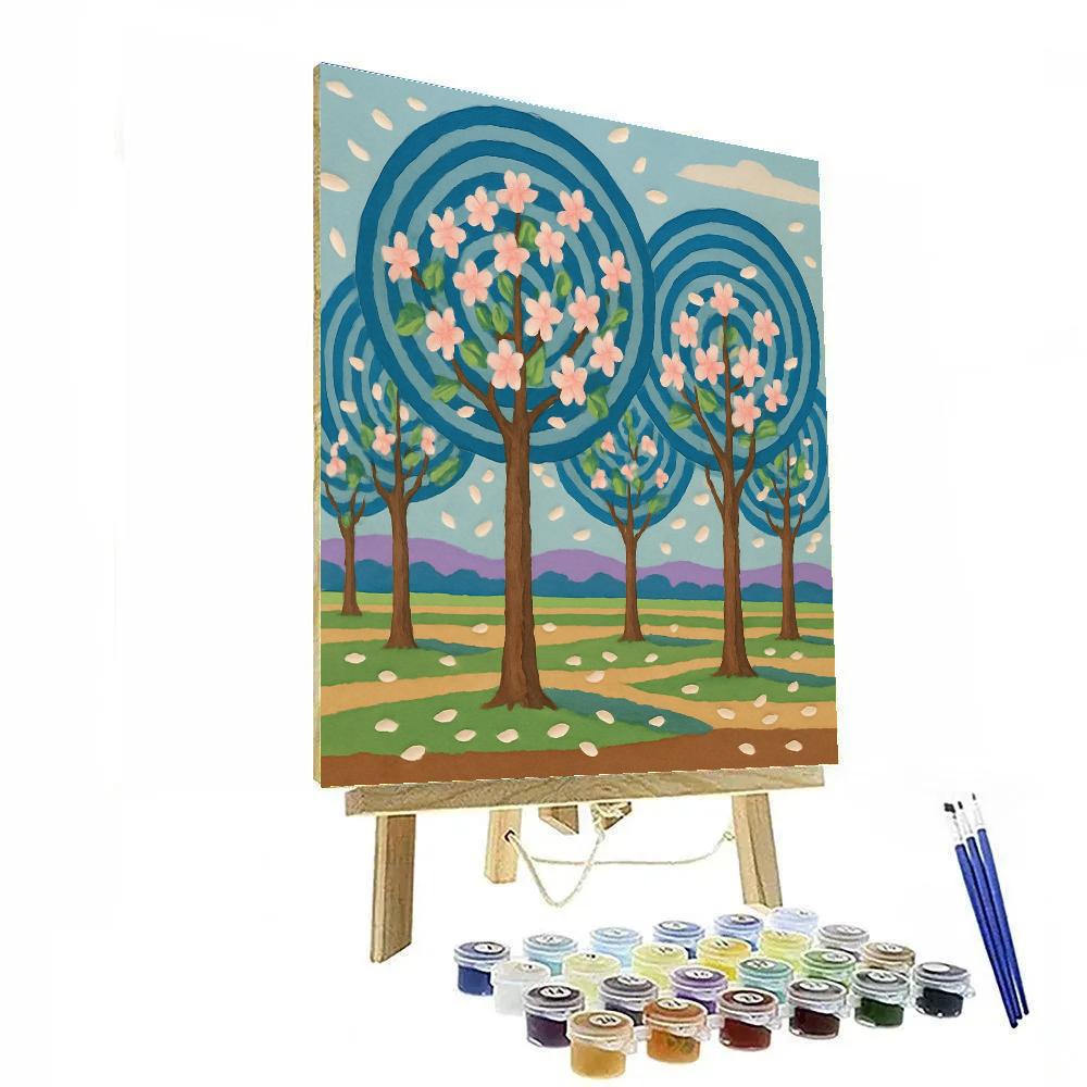 Orchard Of Echoes With Tree Canopies DIY paint by numbers