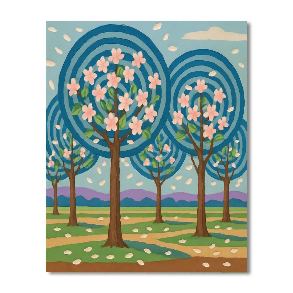 Orchard Of Echoes With Tree Canopies DIY paint by numbers