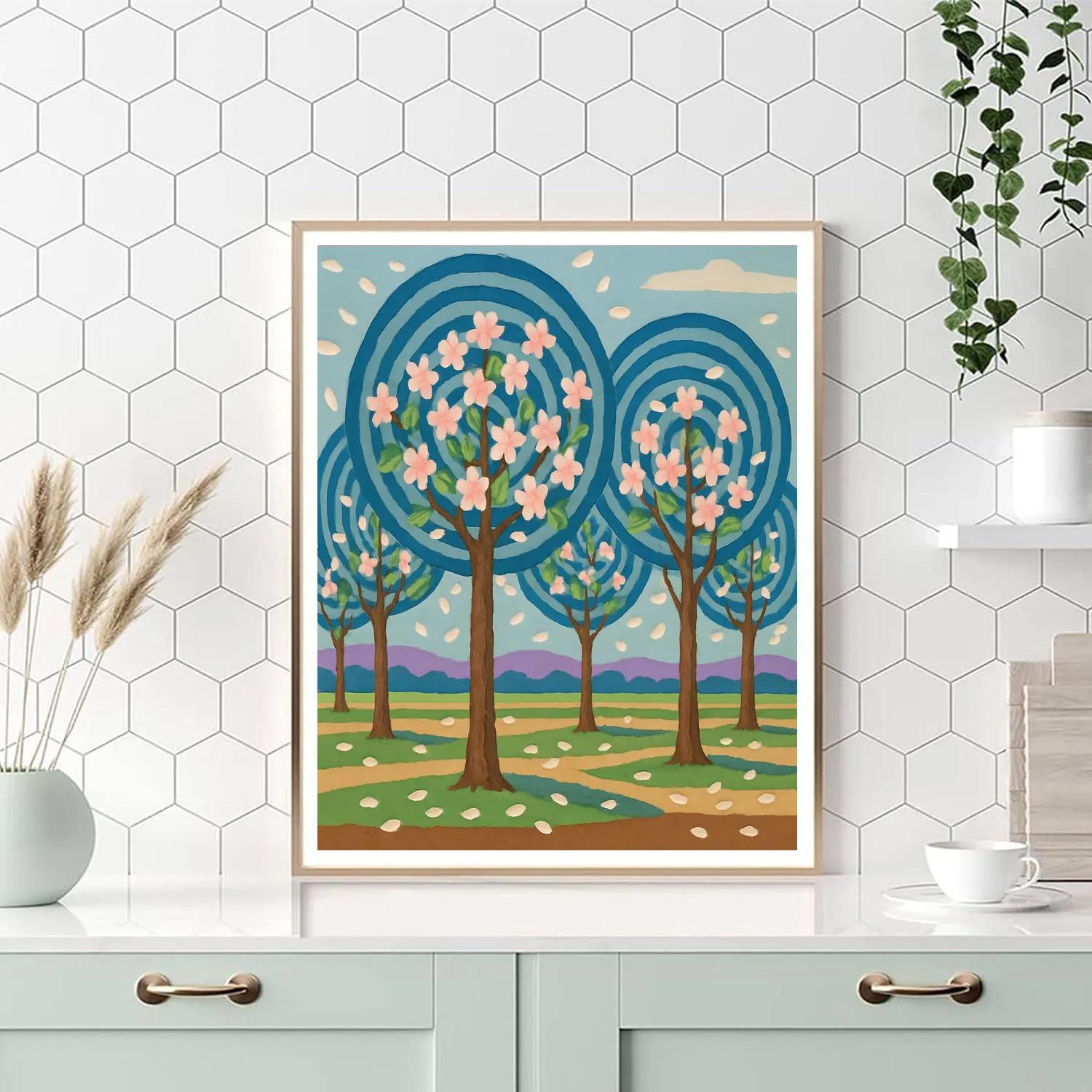 Orchard Of Echoes With Tree Canopies DIY paint by numbers