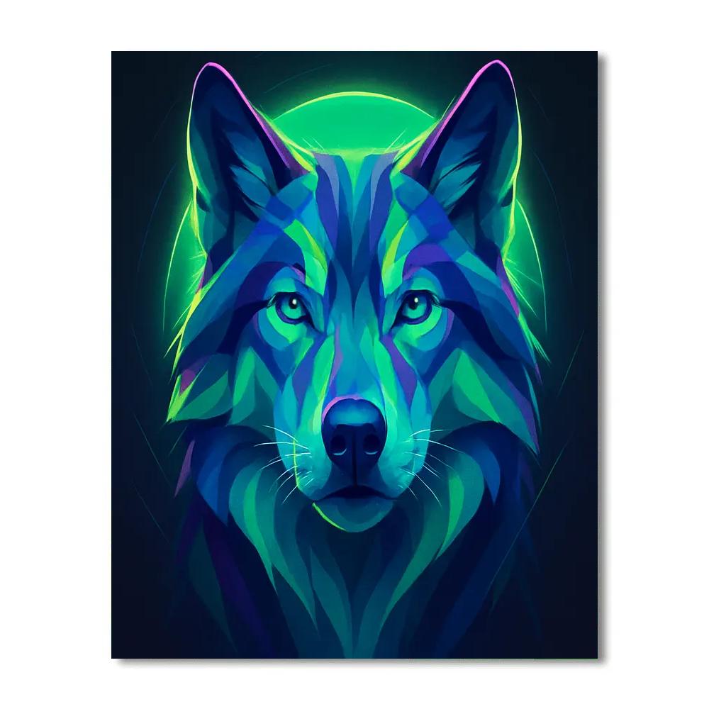 Aurora Needle Wolf Numbered painting kits